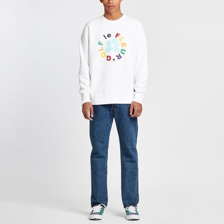Converse x Golf Le Fleur Crew Sweatshirt 'White' 10009027-A02 - 2