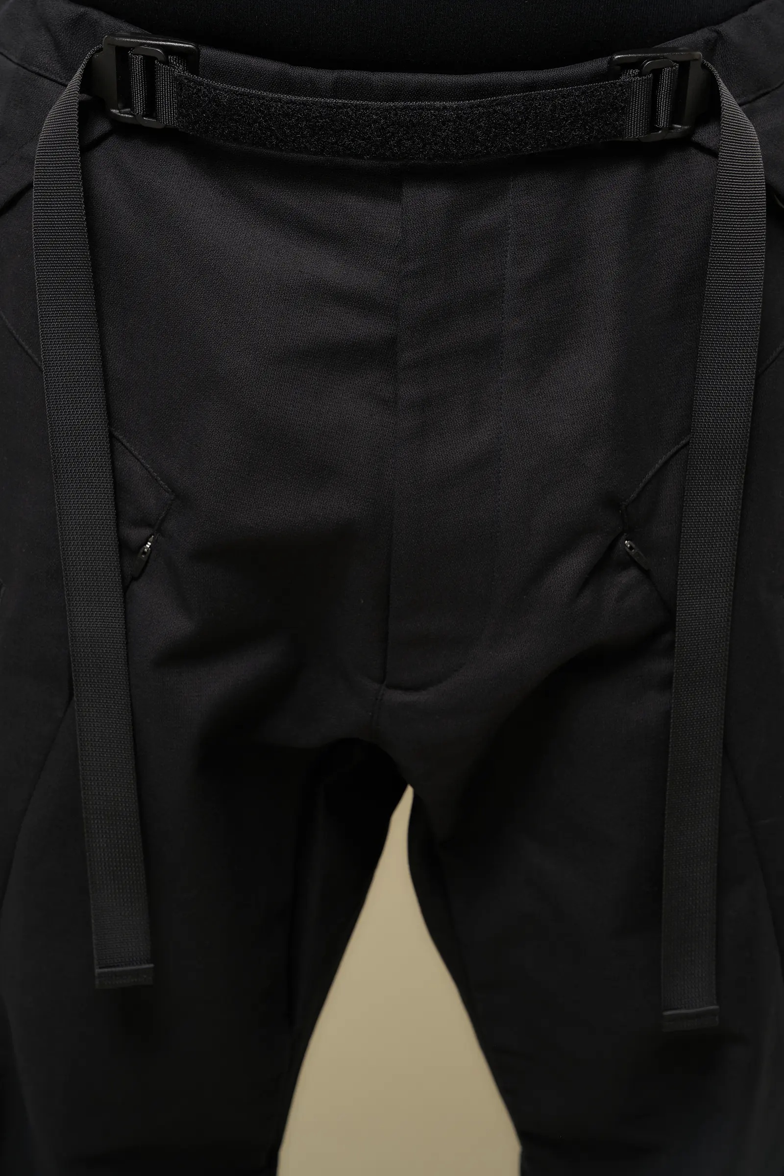 P55-KI Cotton Web Belt Vent Pants Black - 16