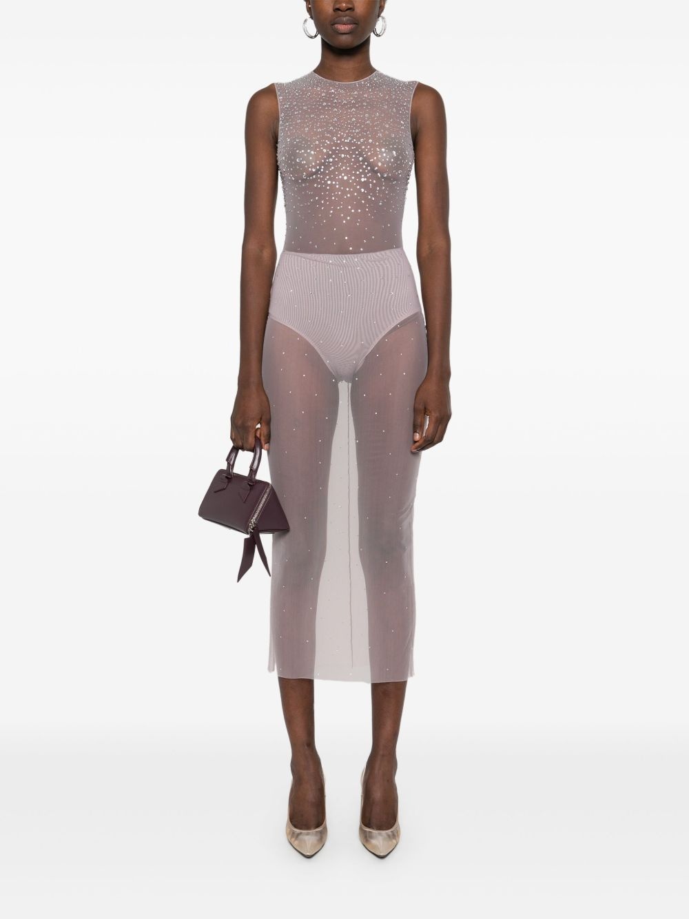 crystal-embellished maxi dress - 2