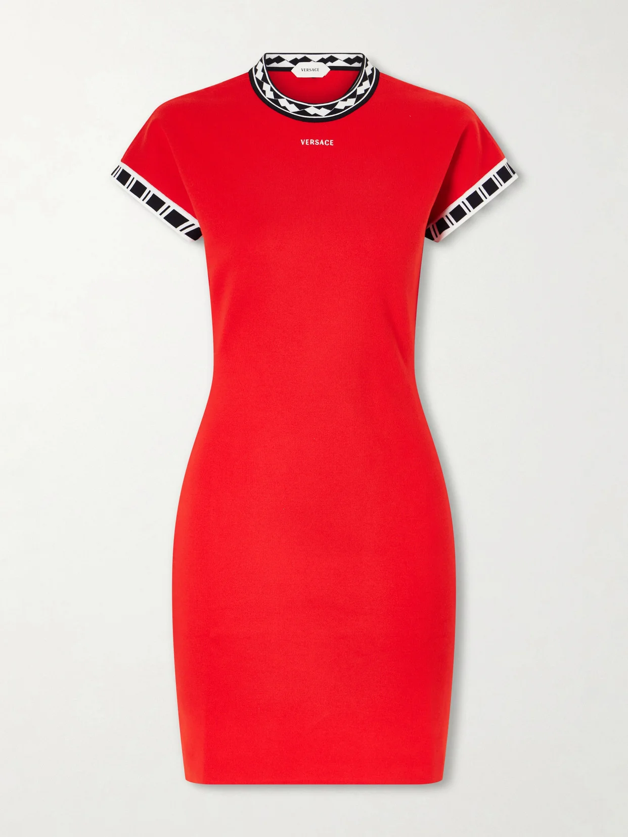 Logo-embroidered Cotton Mini Dress - 1