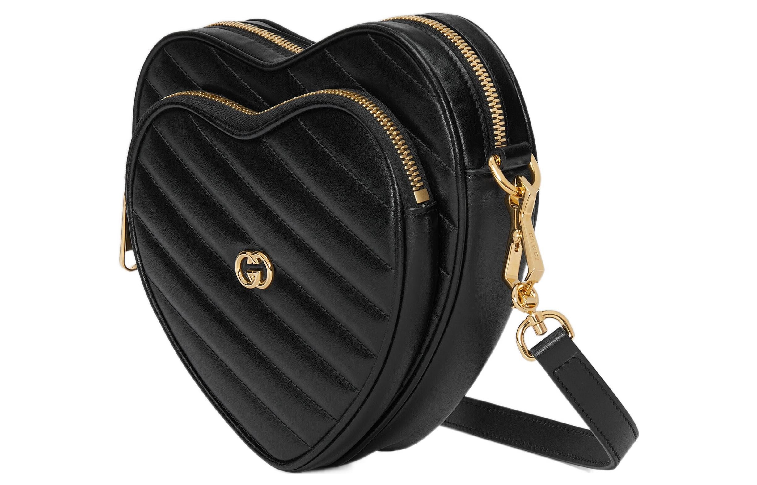 (WMNS) Gucci Interlocking G Mini Heart Shoulder Bag 'Black' 751628-AACCL-1000 - 2