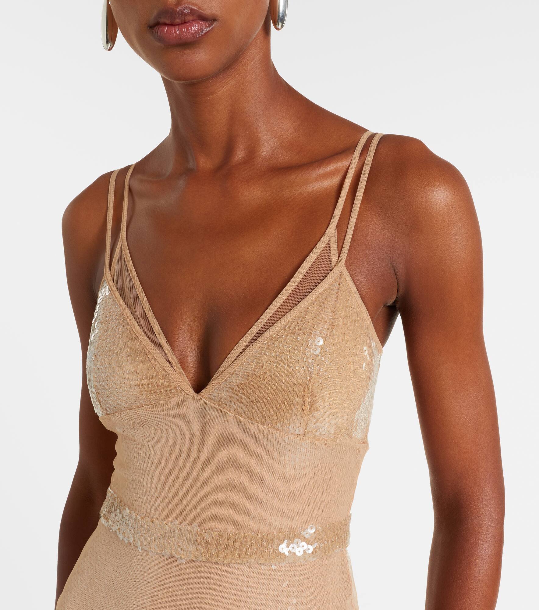 Sequined tulle gown - 4