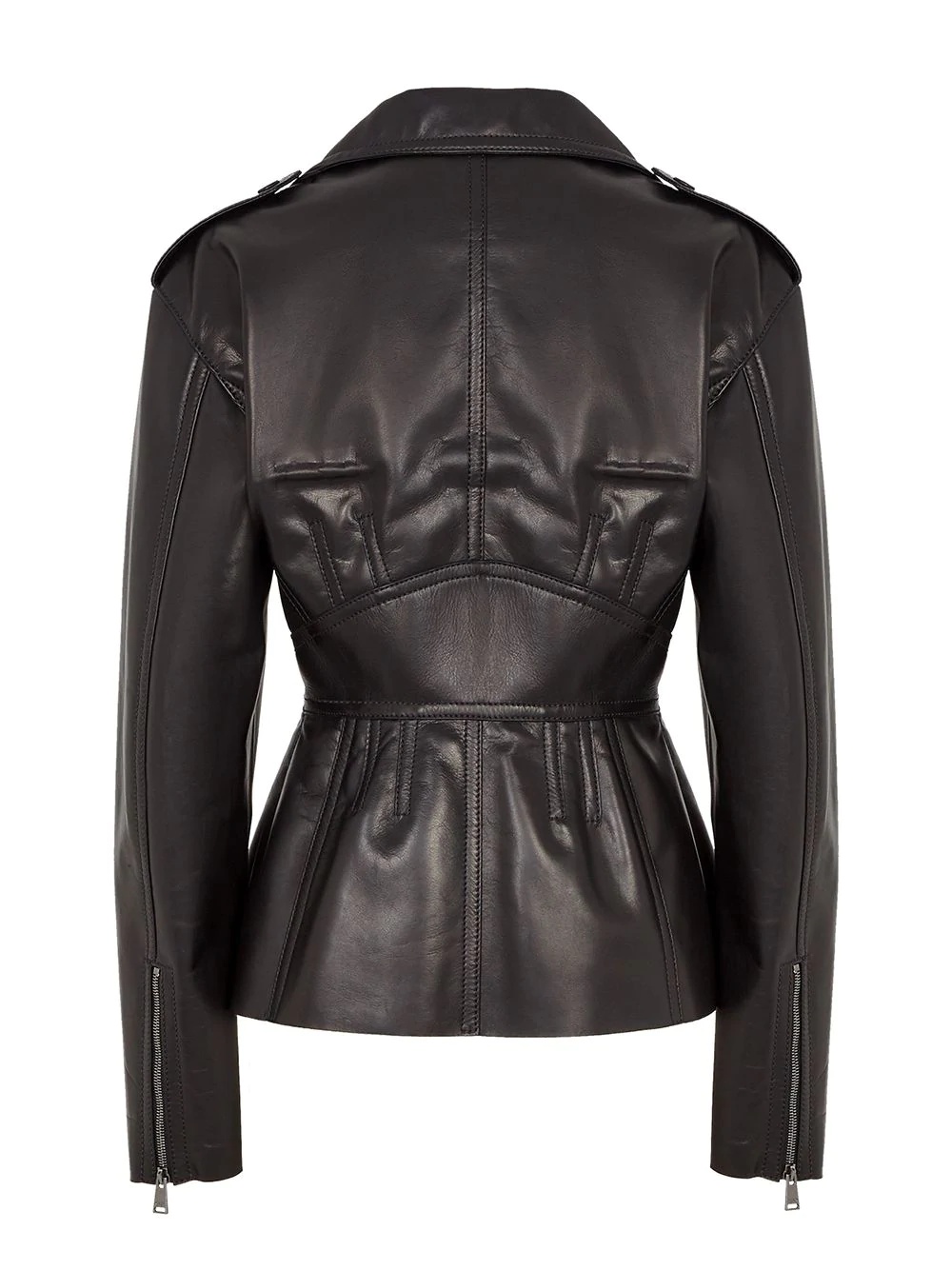 peplum biker jacket - 2