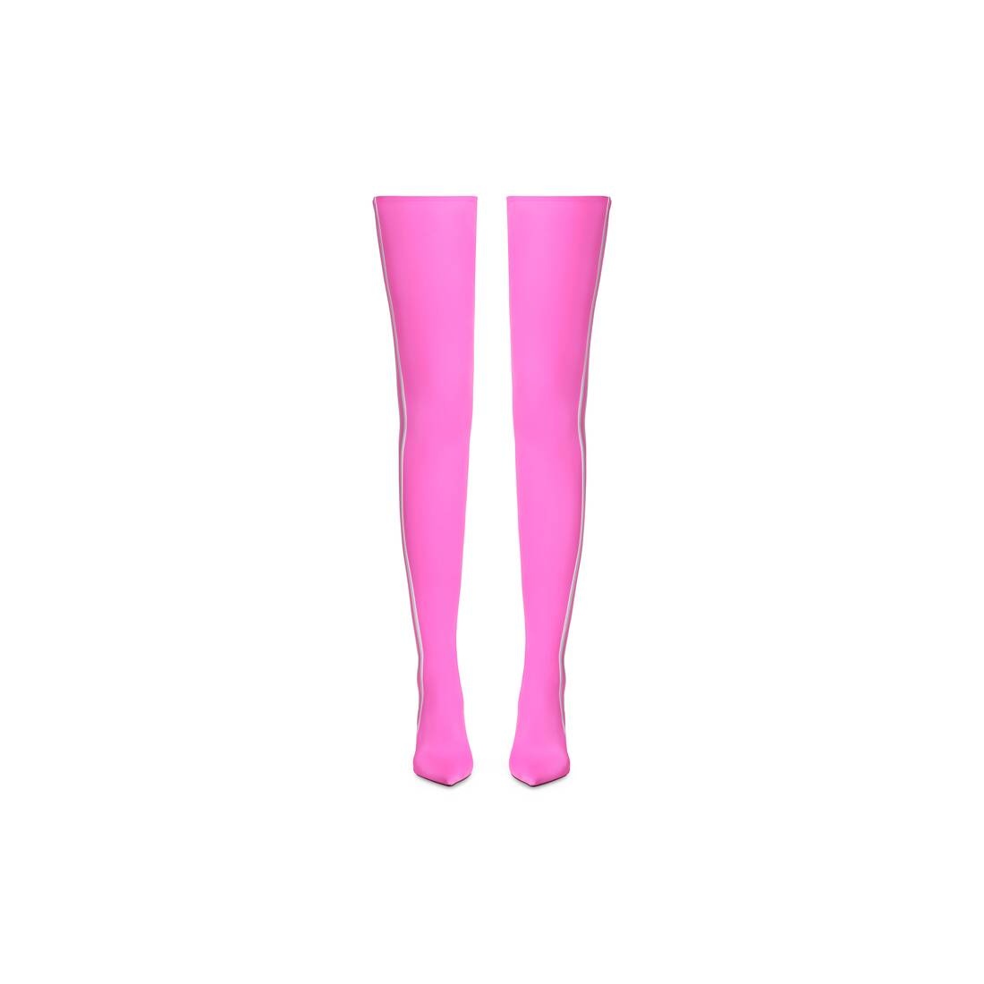 Women's Balenciaga / Adidas Knife 110mm Over-the-knee Boot in Neon Pink - 3