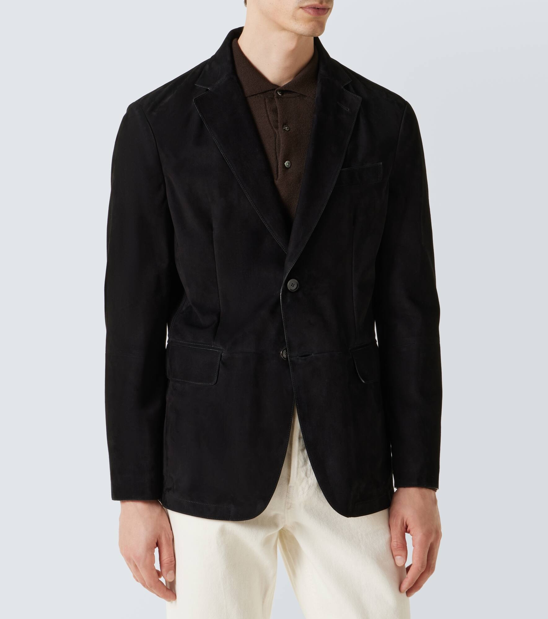 Monti single-breasted suede blazer - 3