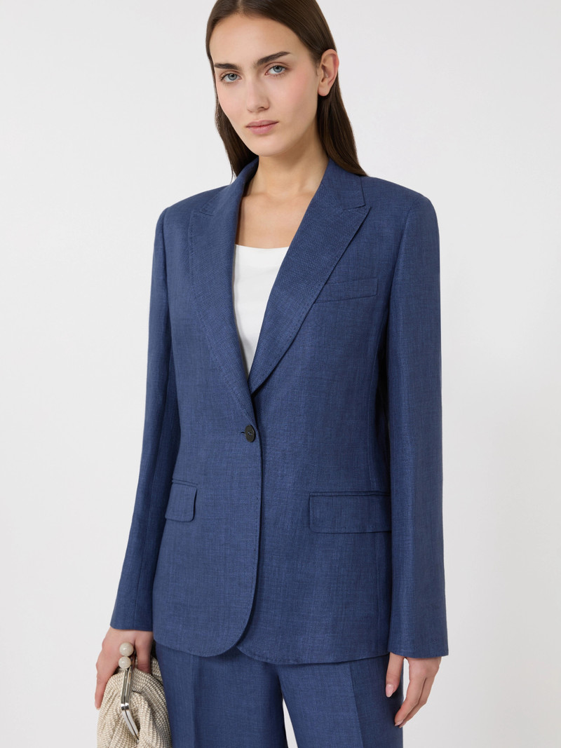 NALUT Linen canvas blazer - NAVY 5