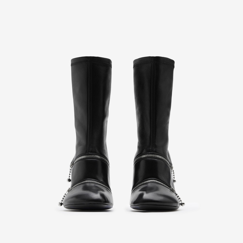 Leather Peep Boots 3