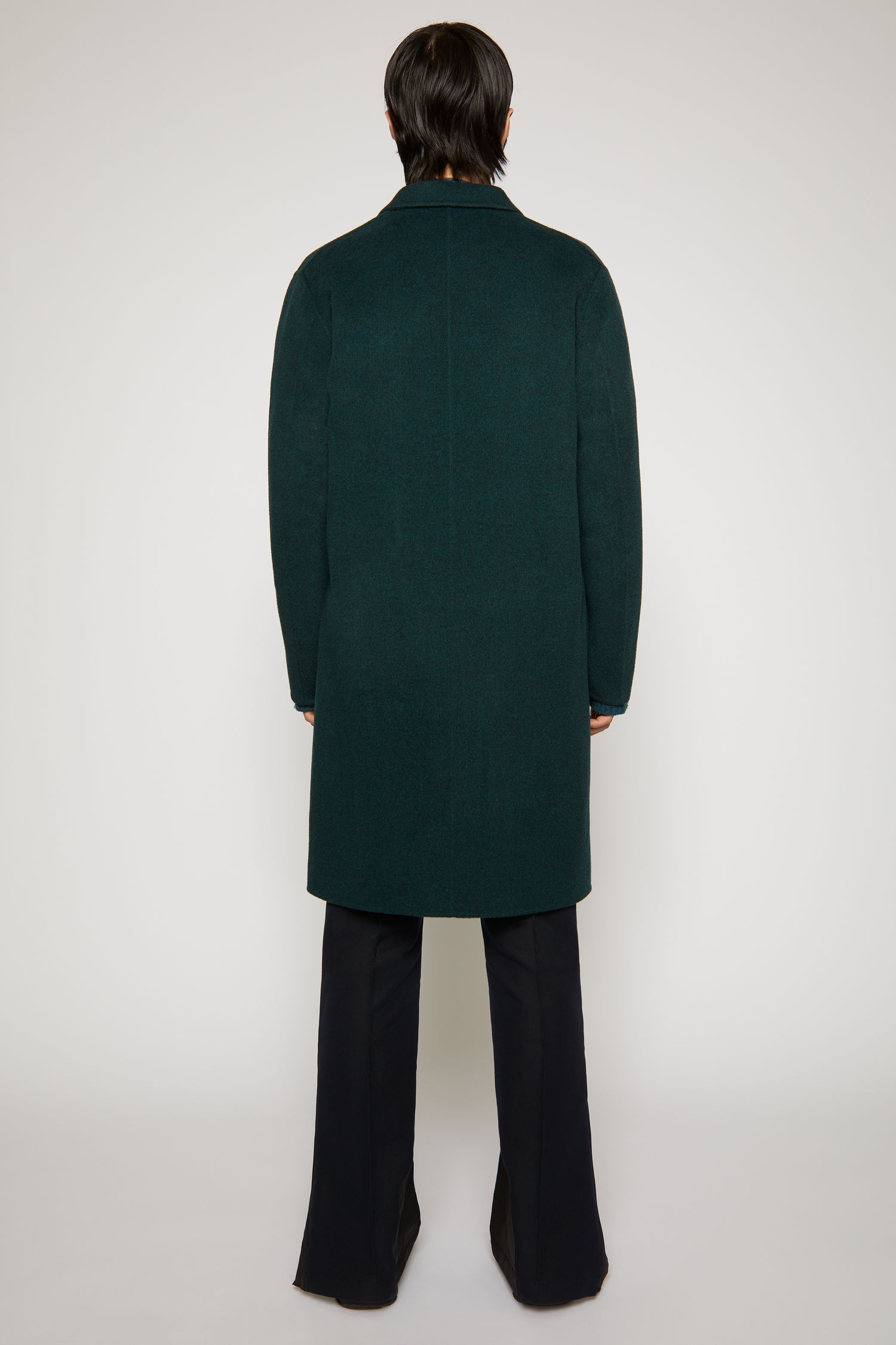 Double-faced wool coat forest green - 4