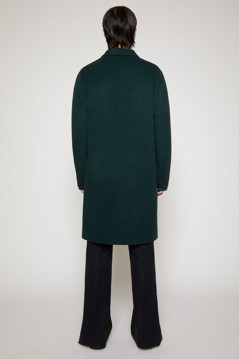 Double-faced wool coat forest green 4