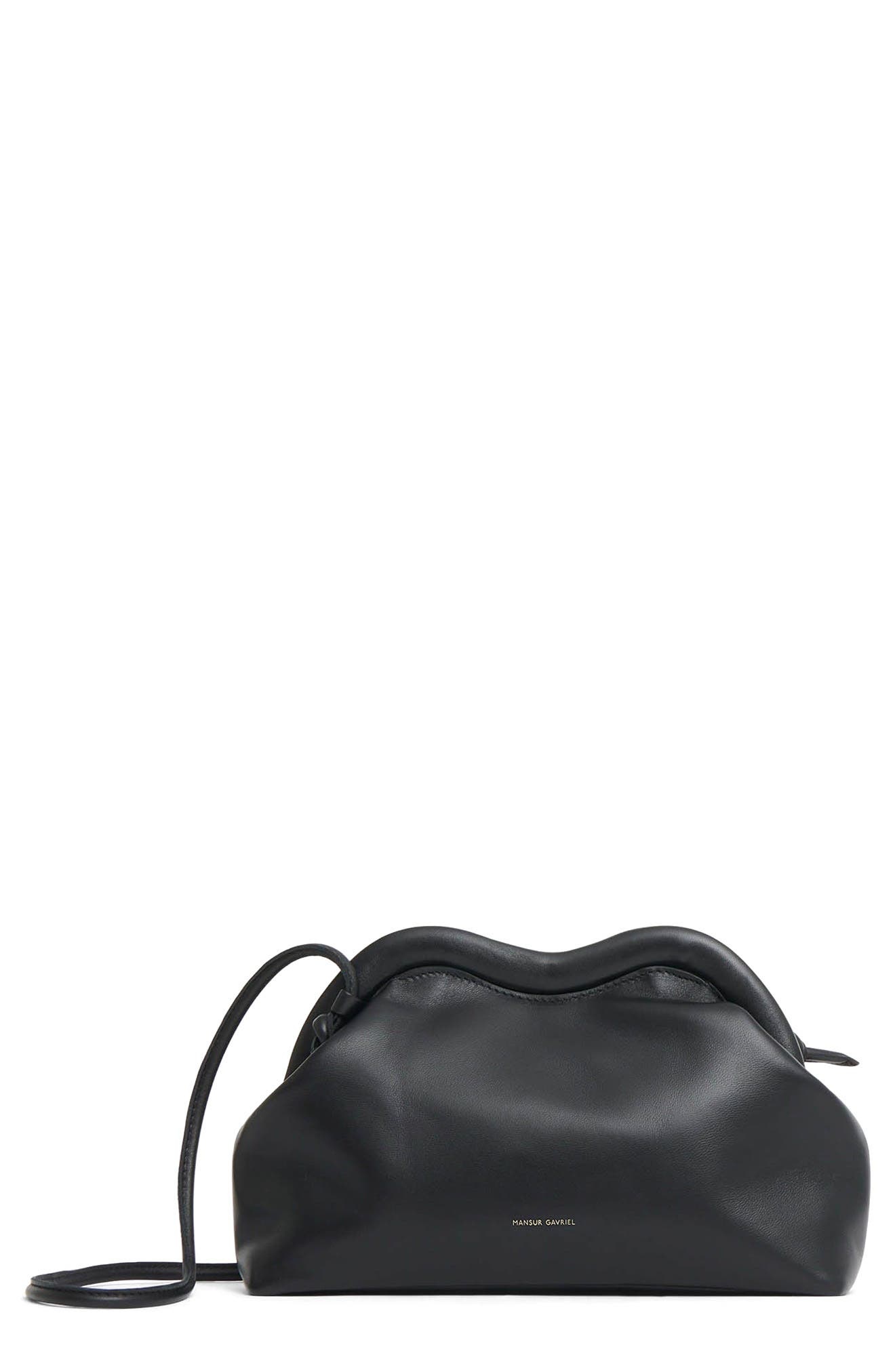 Mansur Gavriel Baci Frame Shoulder Bag in Black/Flamma at Nordstrom - 1