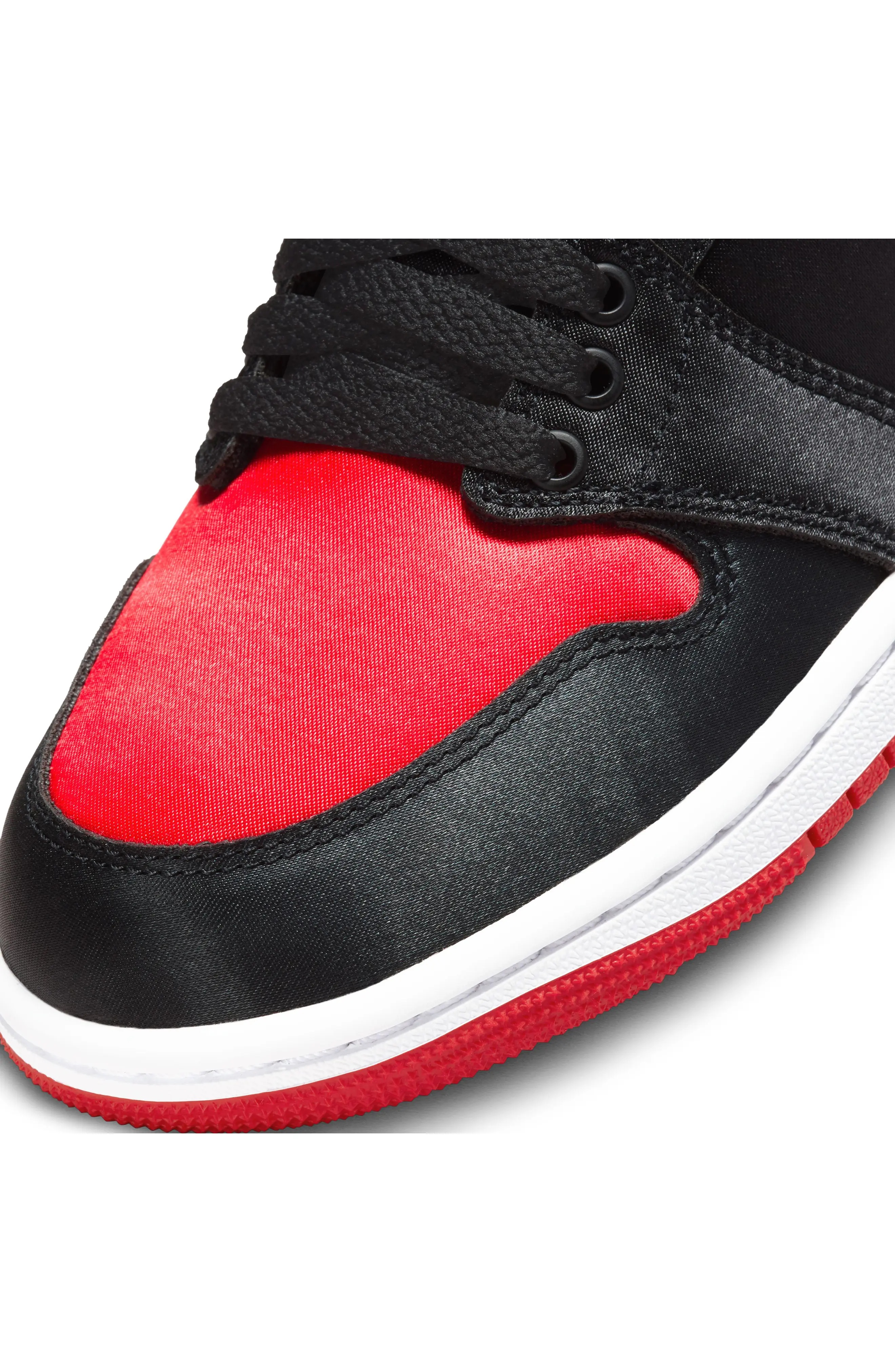 Air Jordan 1 Retro High Top Sneaker in Black/University Red/White - 7