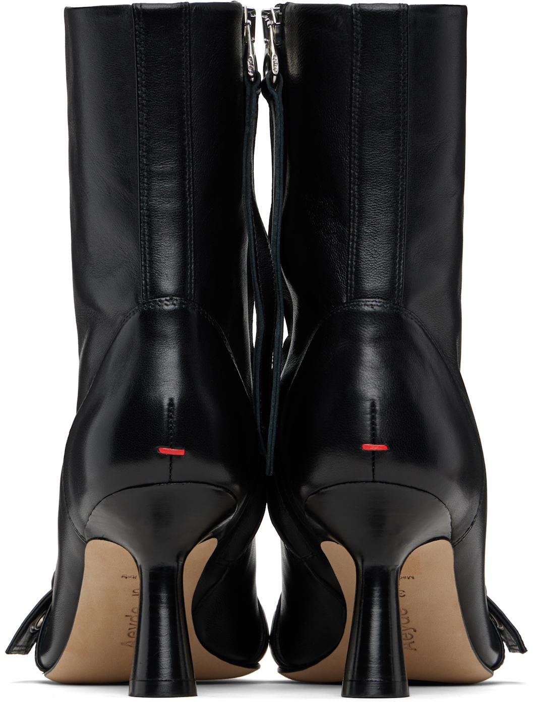 Black Halima Eyelet Pointed Boots - 2