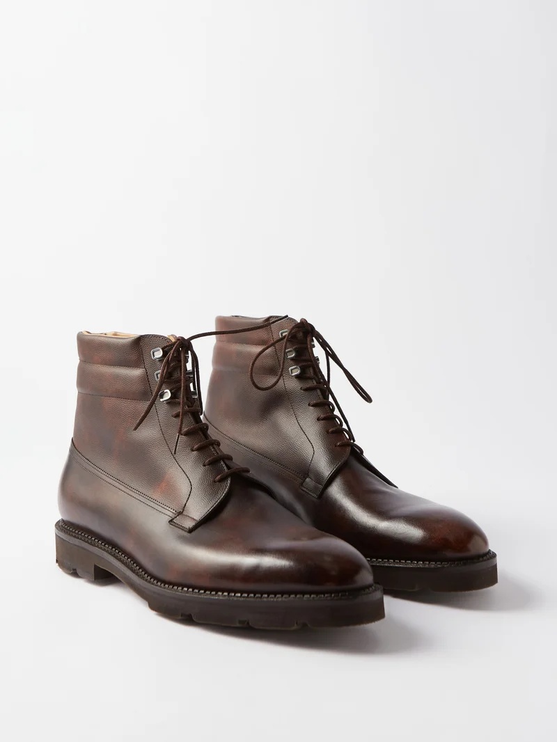 John Lobb Alder leather lace-up boots | matchesfashion