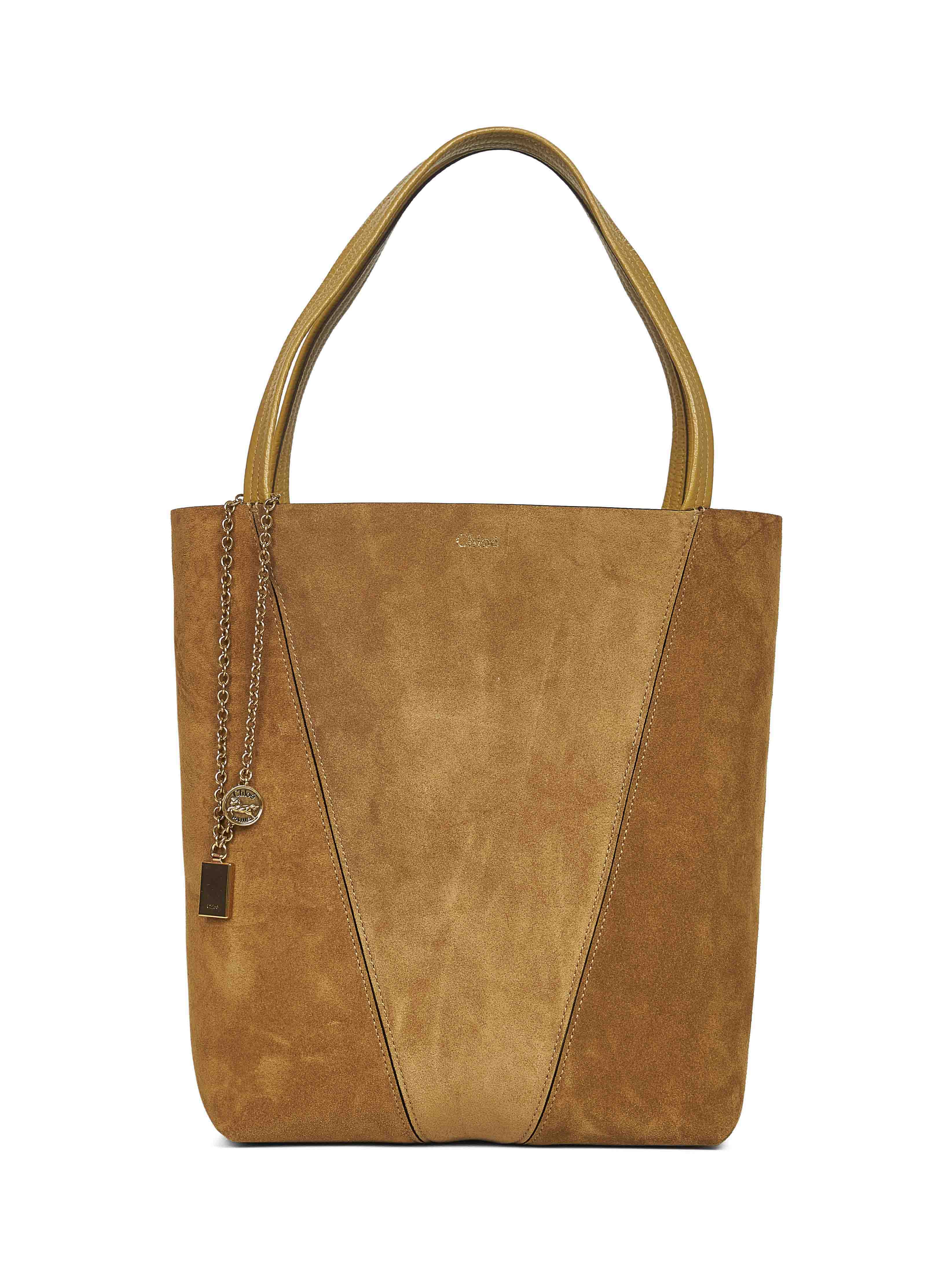 Chloé Women Gold Khaki Chloé Spin Tote Bag - 1