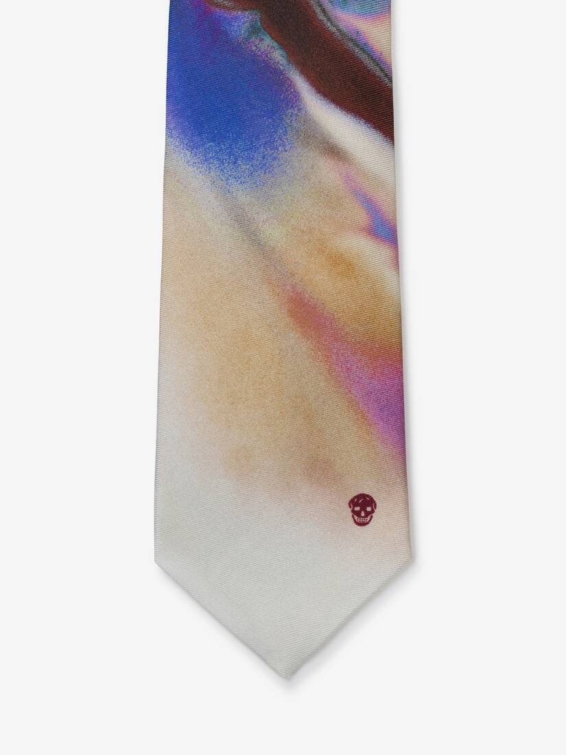 Men's Luminous Flower Tie in Bordeaux - 3