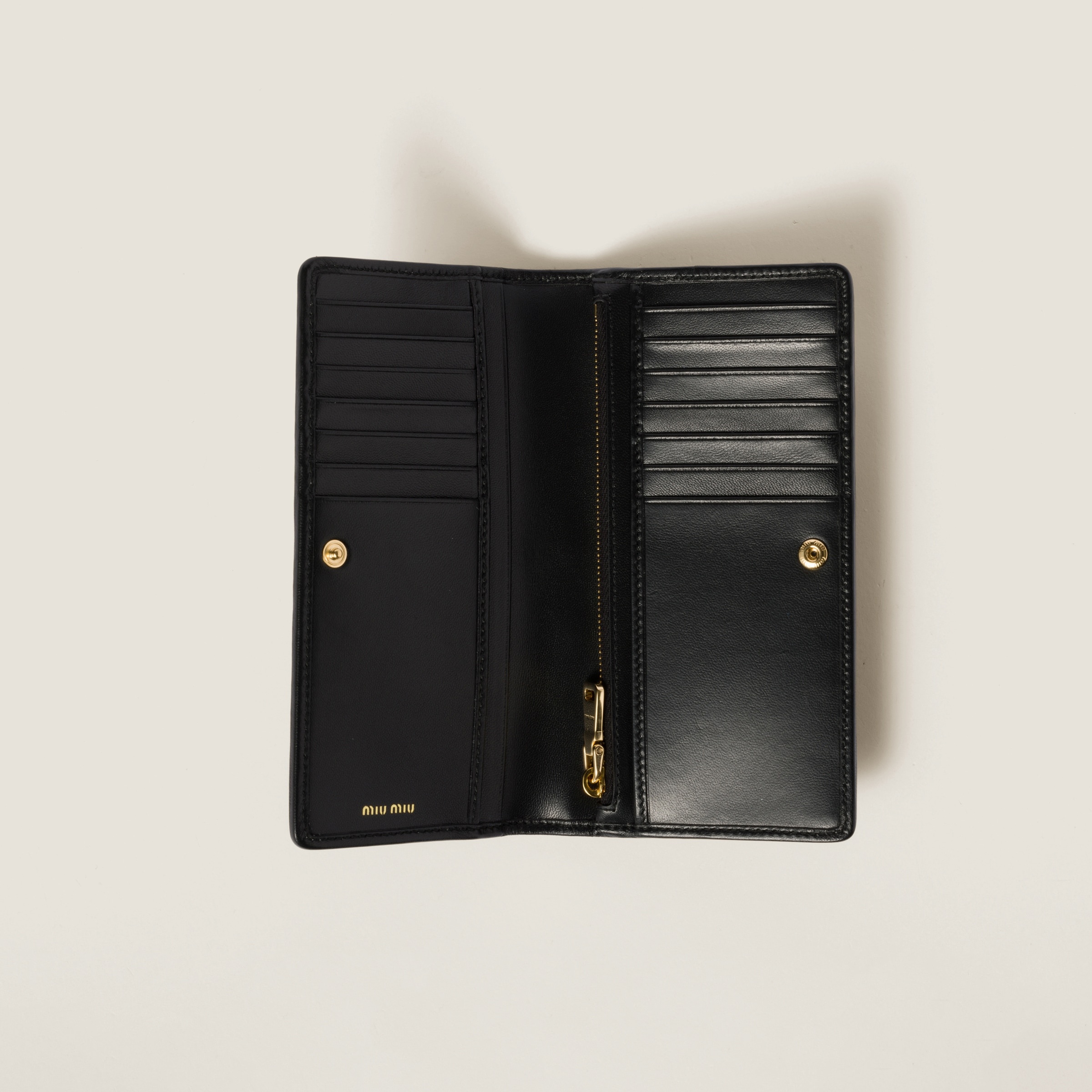 Large matelassé nappa leather wallet - 2