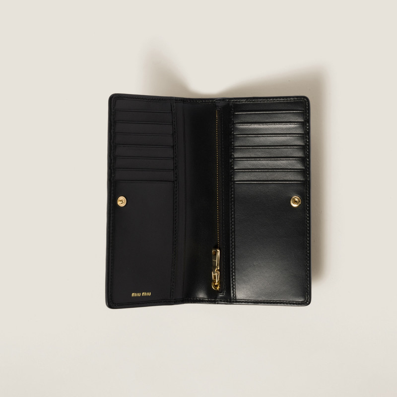 Miu Miu Large matelassé nappa leather wallet outlook