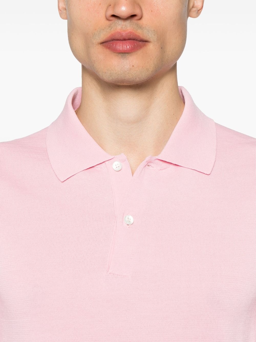 fine-knit polo shirt - 4