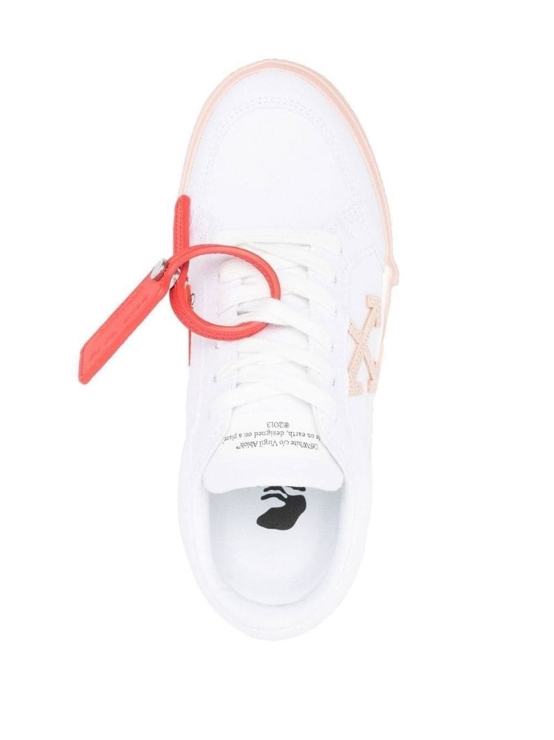 Vulcanised canvas low-top sneakers - 4