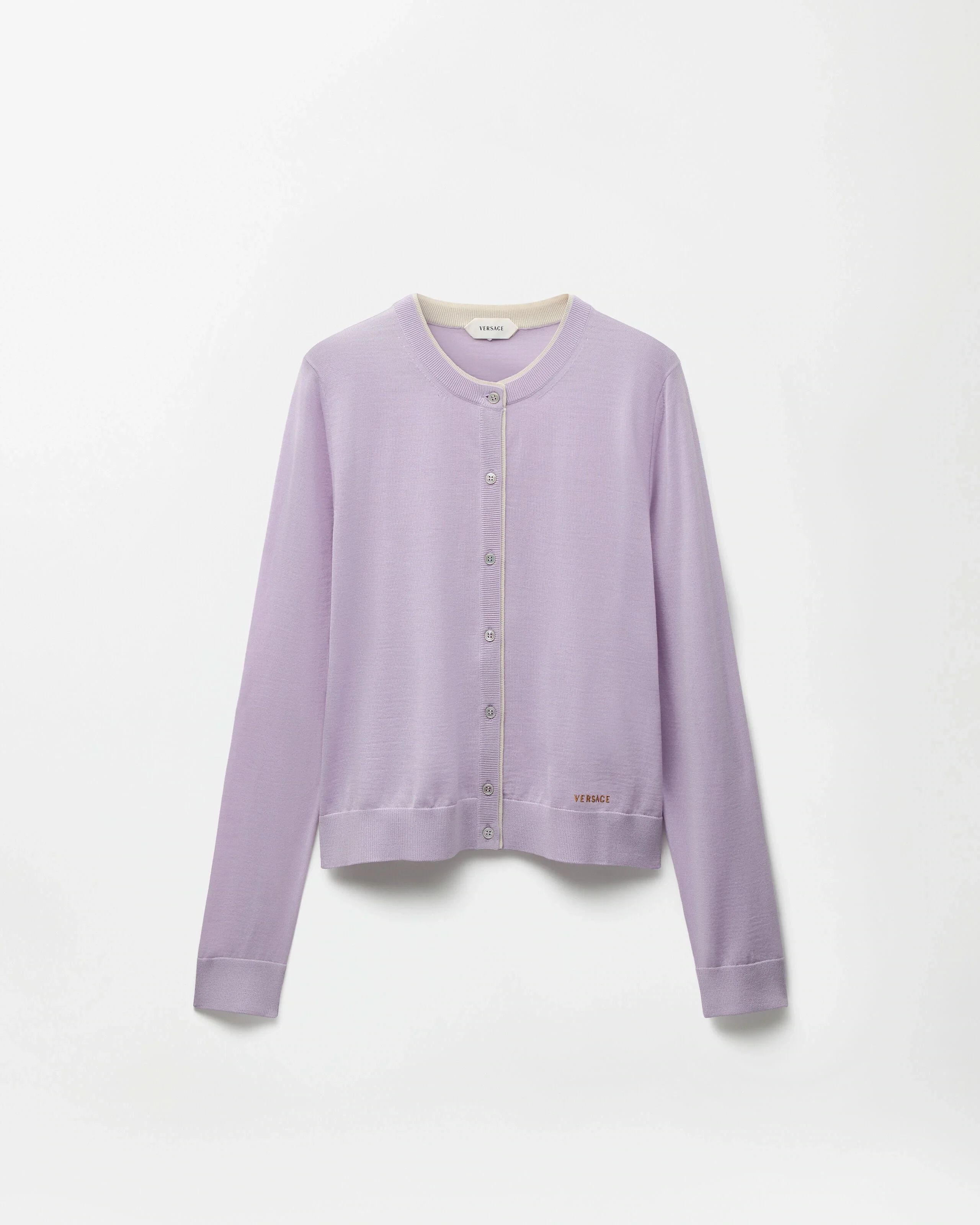 Embroidered Wool Knit Cardigan - 1