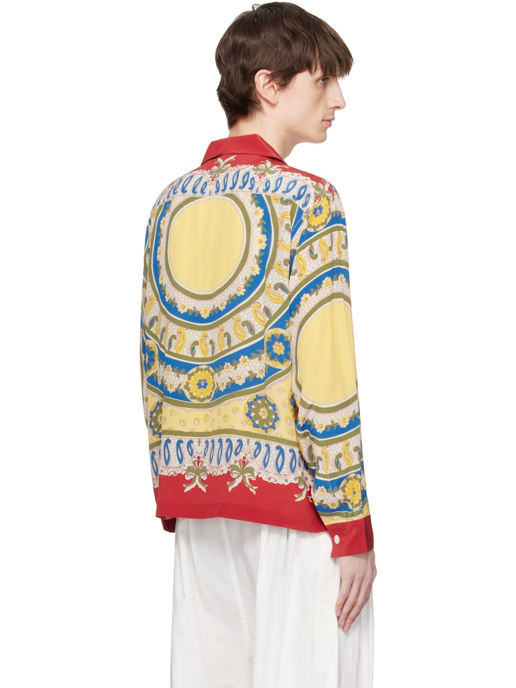 Red Bricolage Long Sleeve Shirt - 3