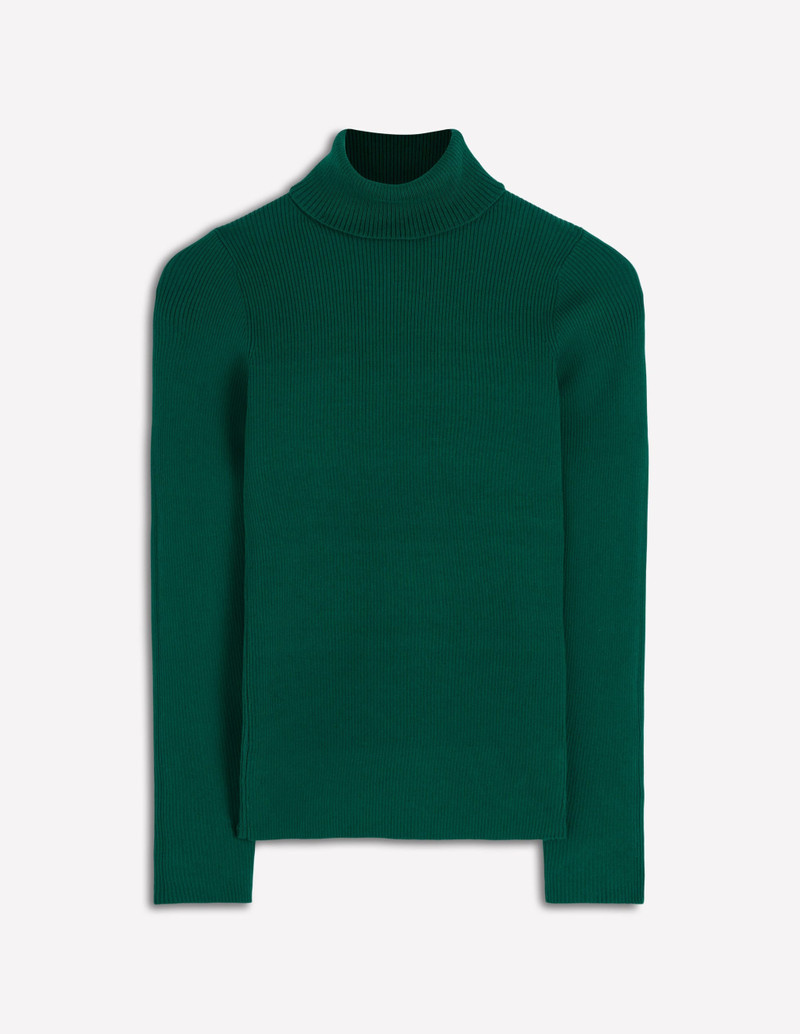 Emilia Roll Neck Sweater-Emerald Night 1