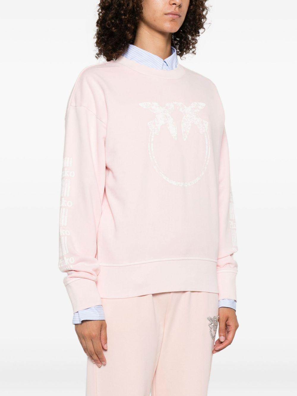 embroidered-logo cotton sweatshirt - 3