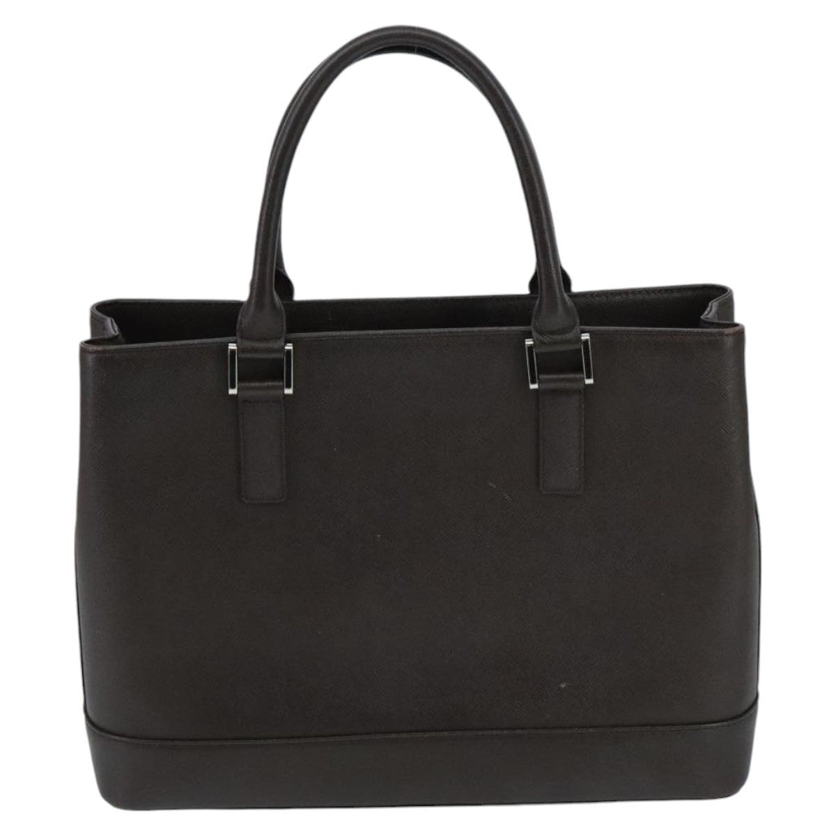 Burberry Hand Bag Leather Brown Silver - 2