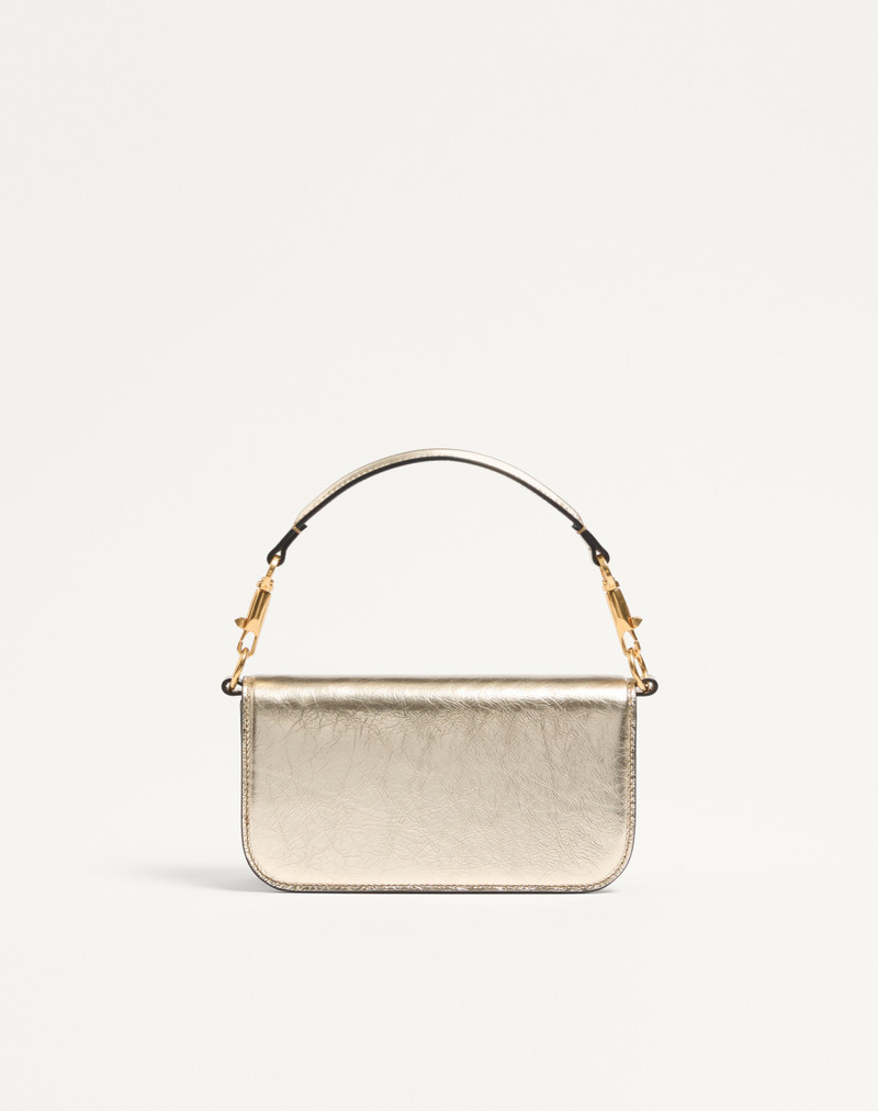 SMALL VALENTINO GARAVANI LOCÒ METALLIC CALFSKIN SHOULDER BAG 5