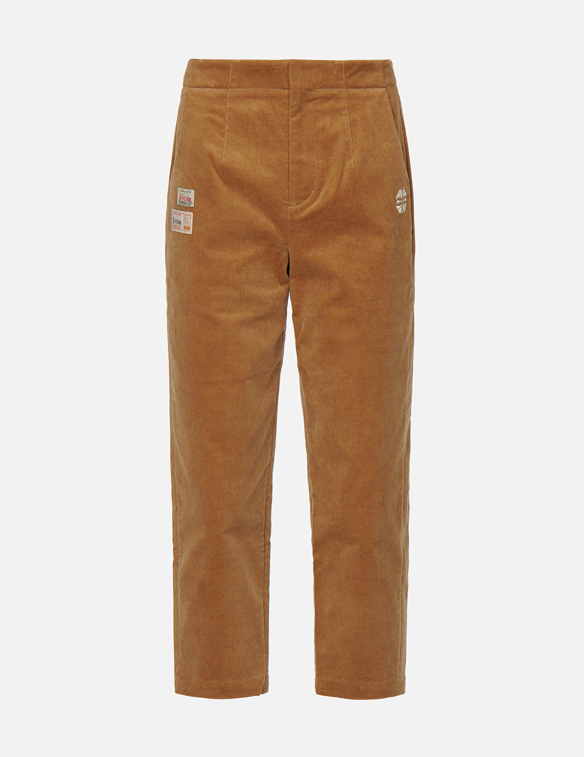 Seagull and Kamon Embroidery Corduroy Tapered Pants - 7