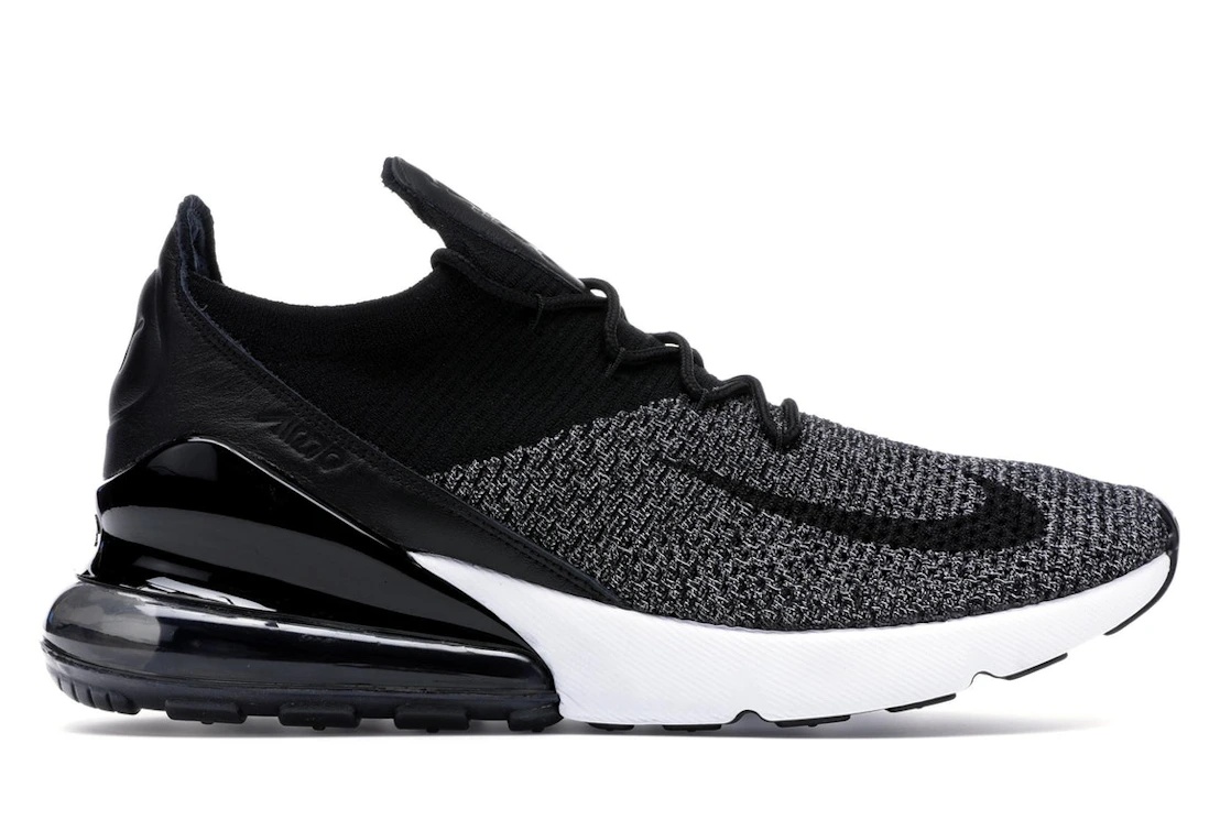 Nike Air Max 270 Flyknit Black White - 1