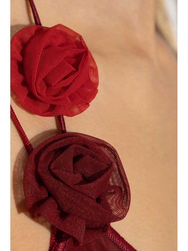 floral-appliqué mini dress 5