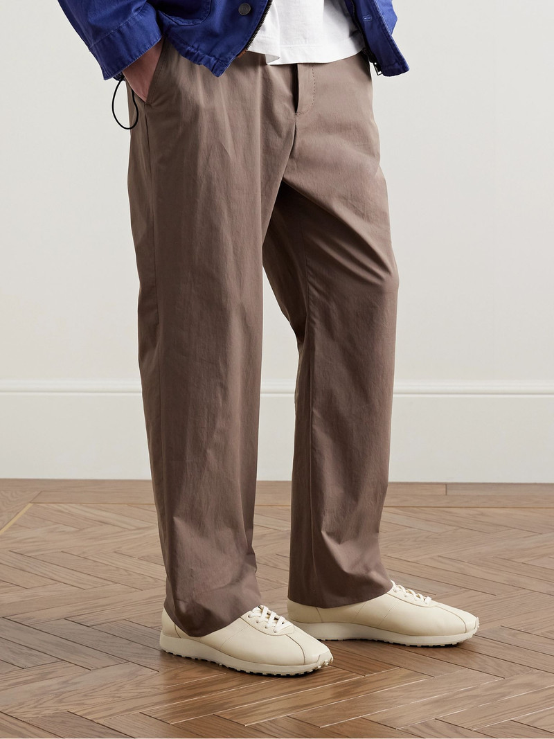 The Row Mica Leather Sneakers Cream outlook