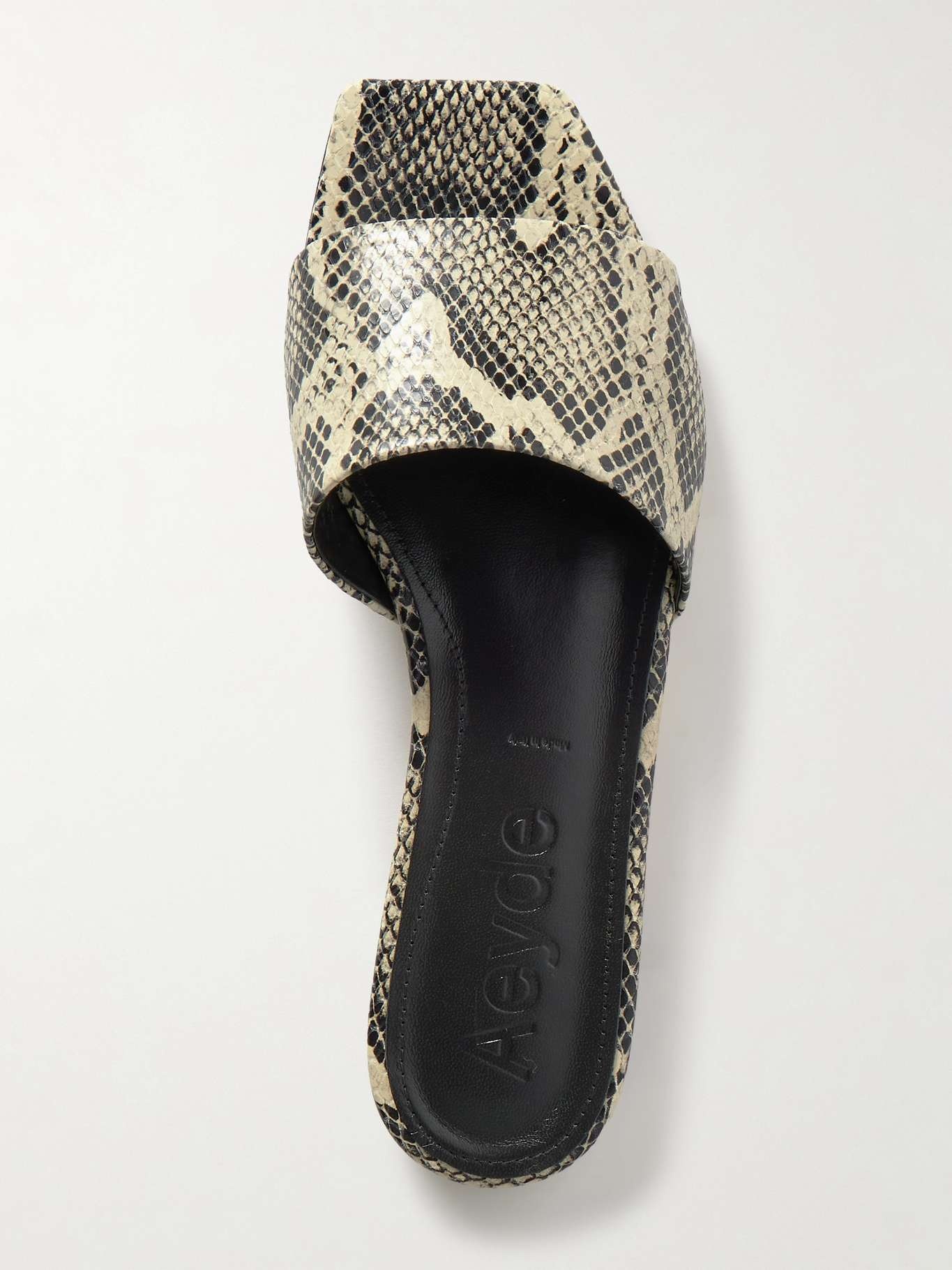 Anna snake-effect leather slides Snake print - 5