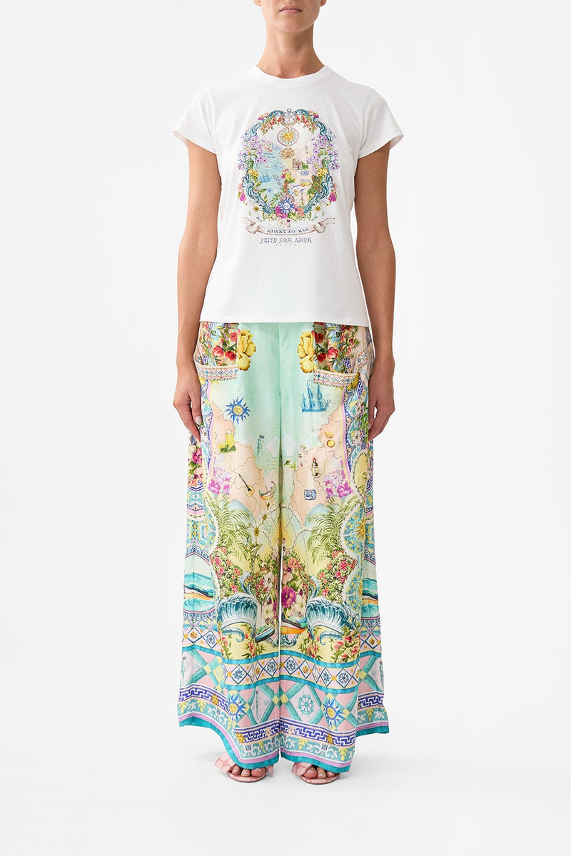 CAMILLA SLIM FIT ROUND NECK T-SHIRT - WHITE outlook