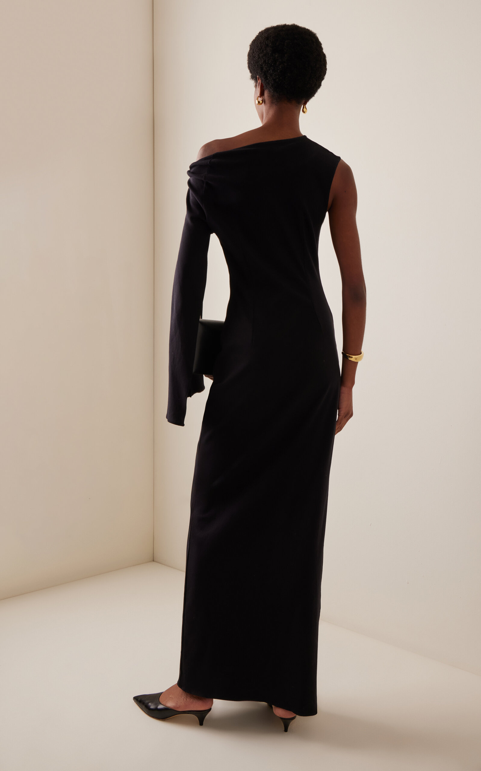Cotton Maxi Dress black - 4