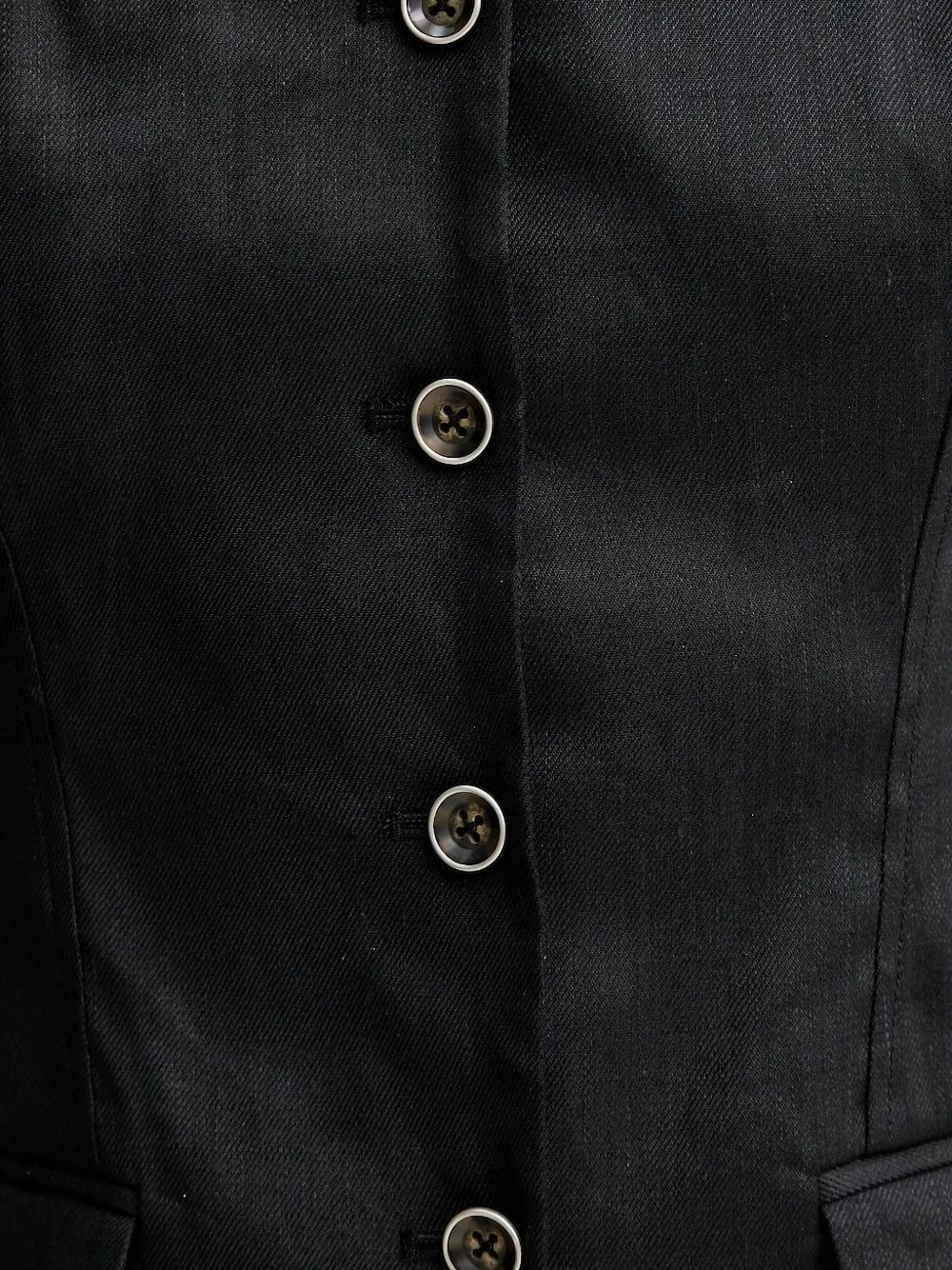 buttoned-front linen-blend top - 4