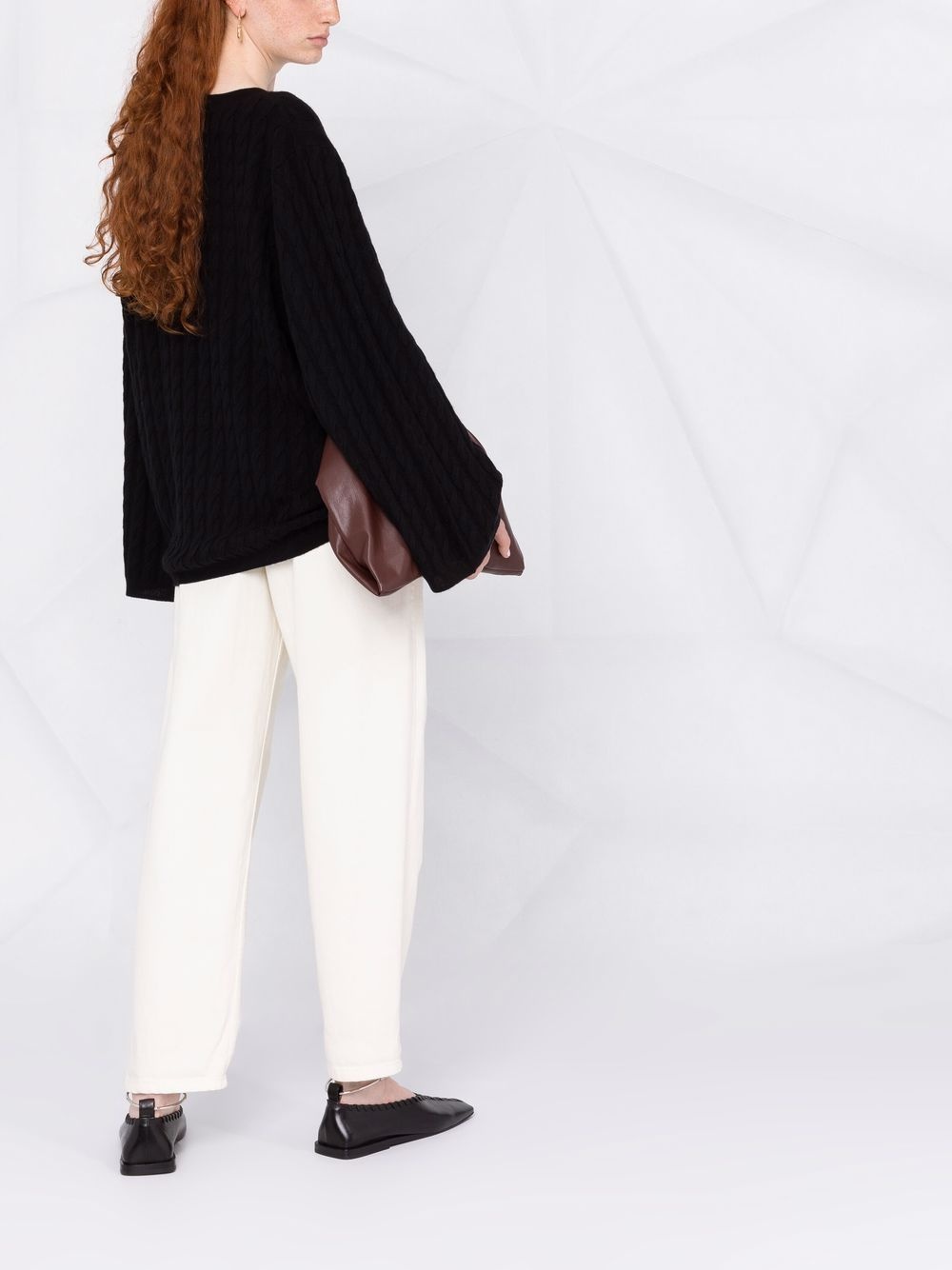 cable knit cashmere jumper - 6