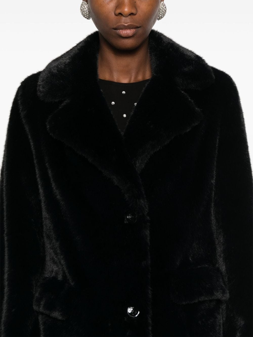 faux-fur coat - 5