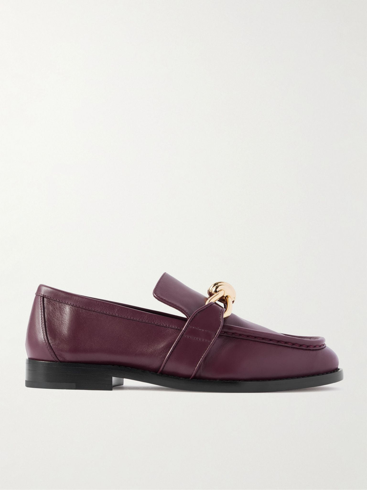 Astaire embellished leather loafers Burgundy - 1