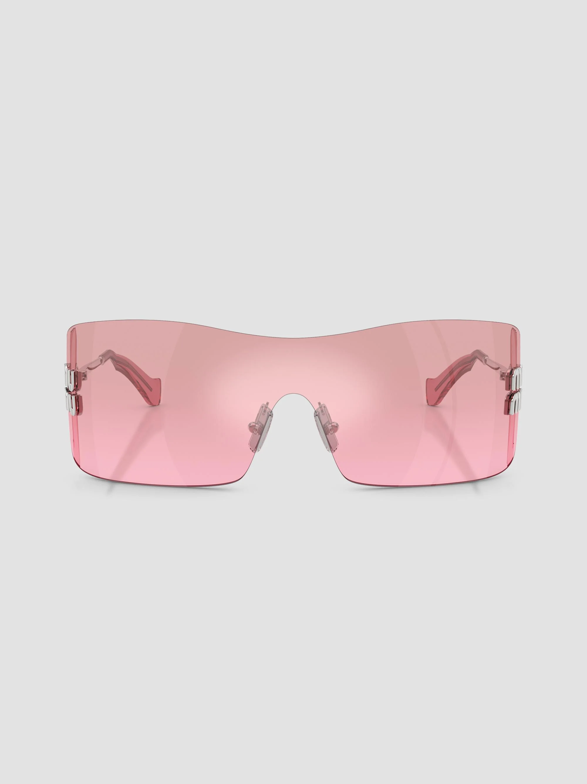 Women's B53S Rectangular Shield Sunglasses - Pink - 1