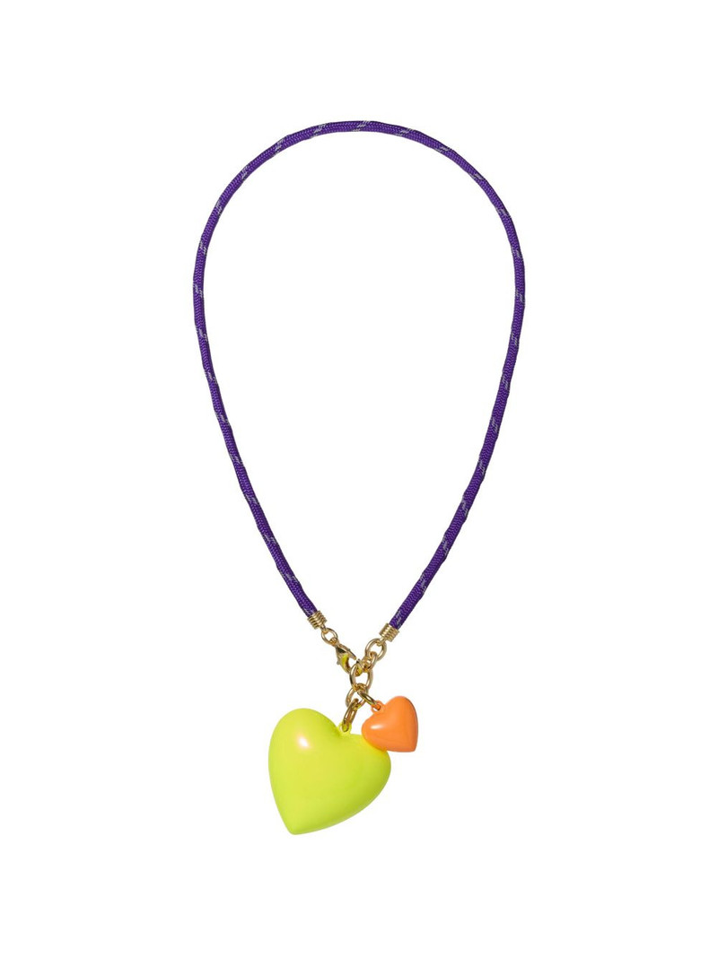 ROXANNE ASSOULIN Happy Cord heart-pendant necklace outlook