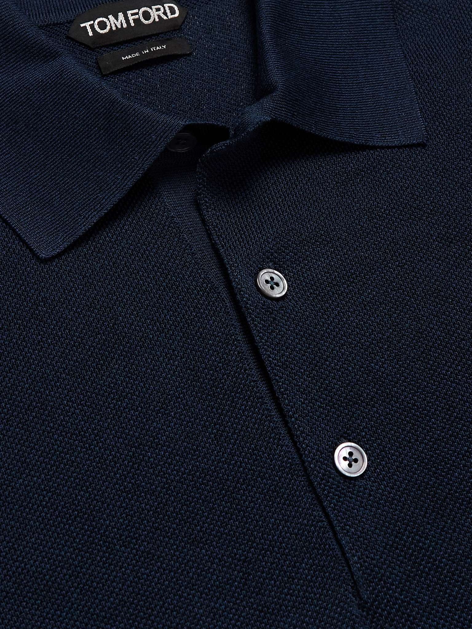 Slim-Fit Garment-Dyed Cotton-Piqué Polo Shirt - 5