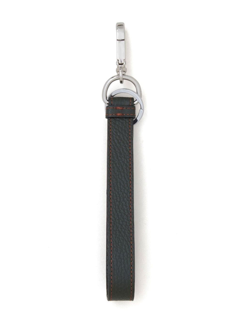 logo-print leather keyring - 2