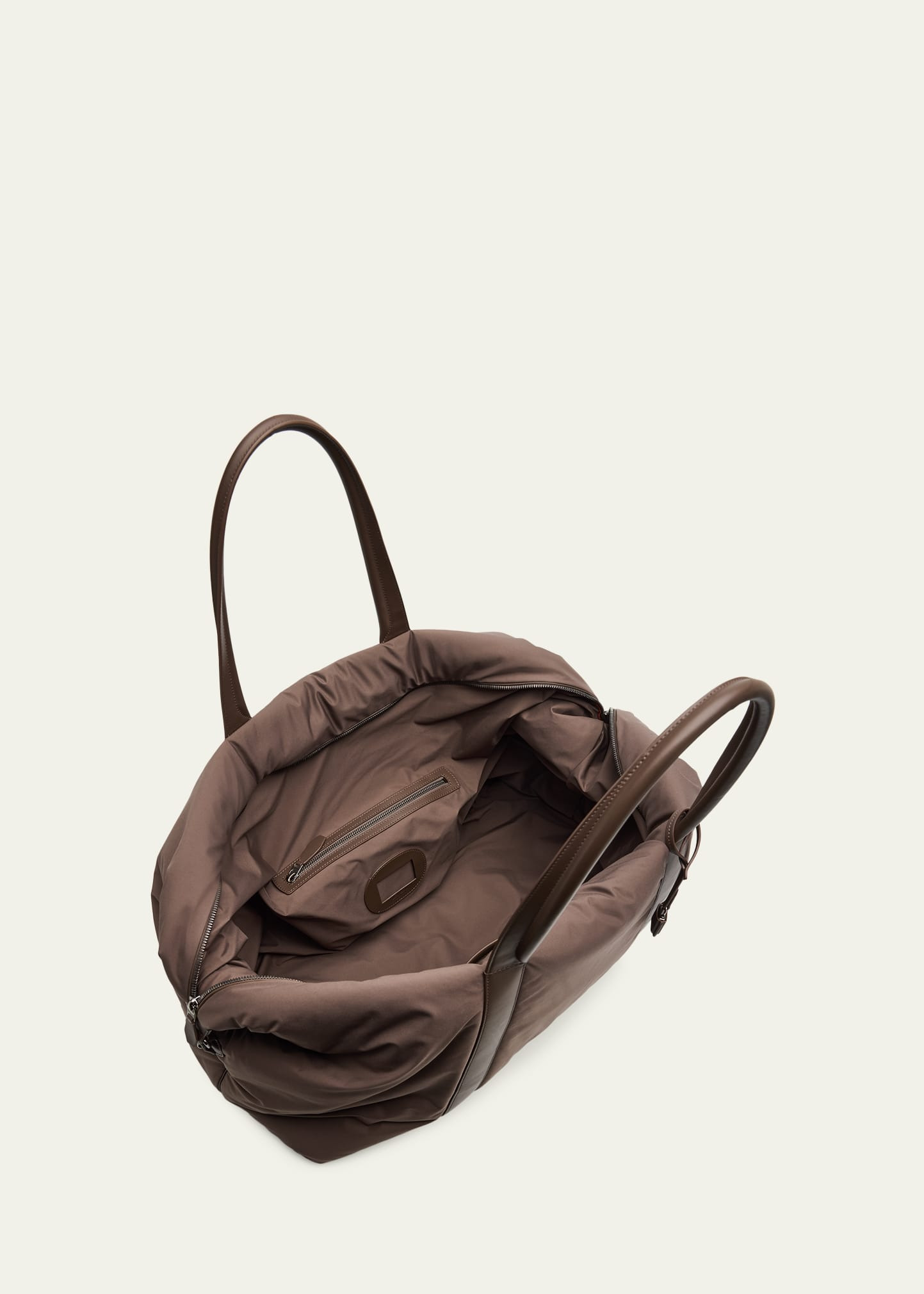 Men's Wind Nylon Leather-Trim Duffel Bag with Pouches - 4