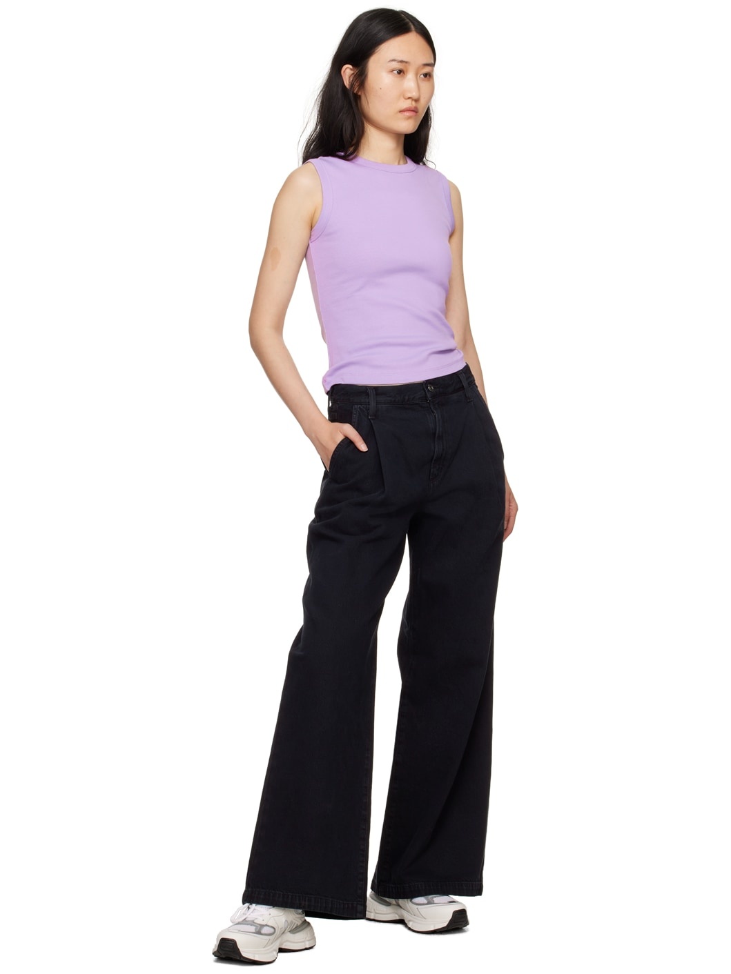 【関税込み】AGOLDE ブラック Ellis ジーンズ Ellis low-rise wide-leg jeans in black - Agolde | Mytheresa