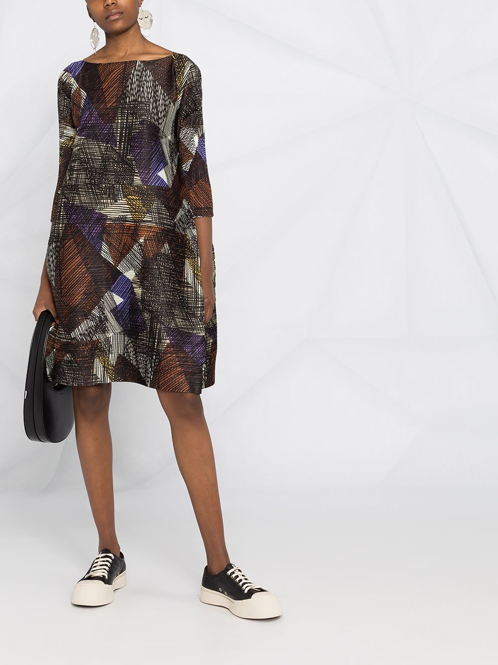 abstract print midi tunic dress - 2