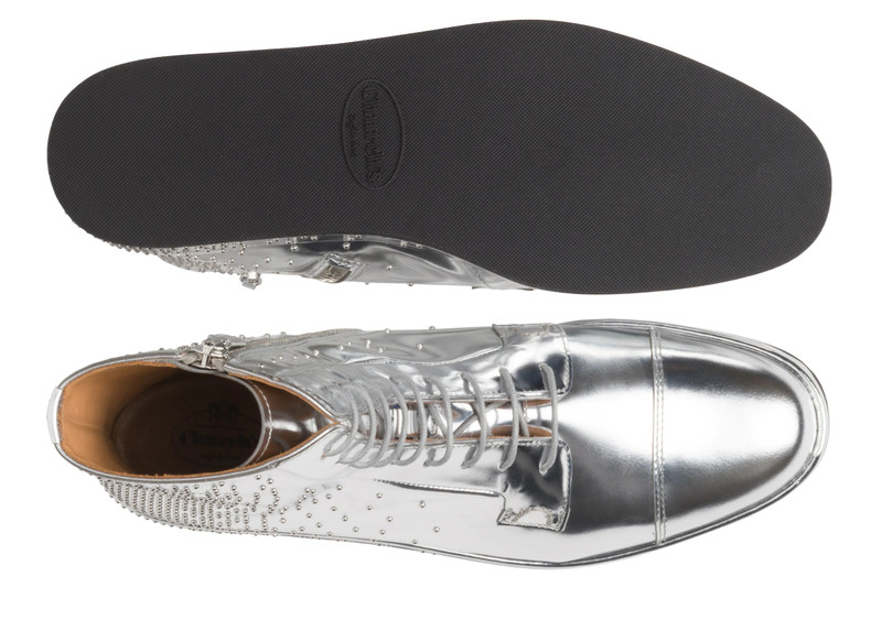 Alexandra k
Mirror Calf Leather Lace-up Boot Stud Silver 3