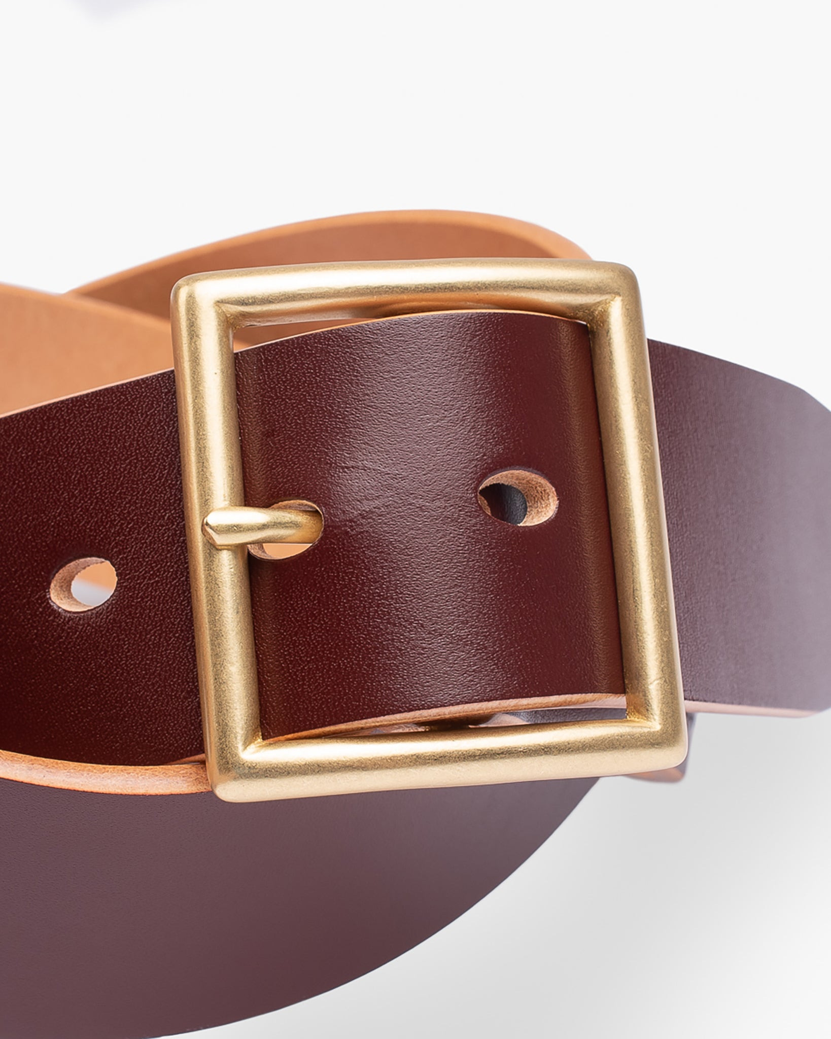 OGL-BELT-VTG1.75-BRN OGL Vintage 1.75" Leather Belt - Hand-Dyed Brown - 3