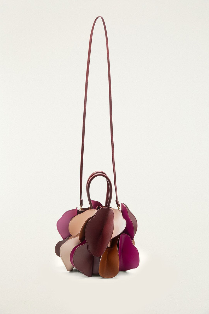 Multicolor Leather Flower Bag 4